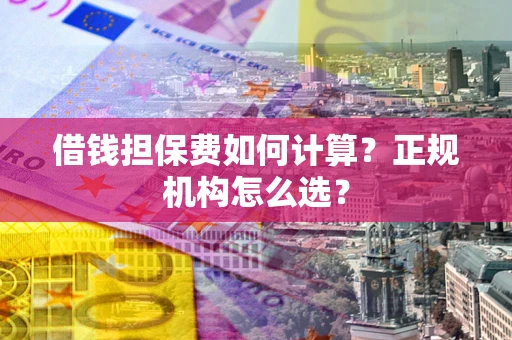 武汉借钱担保费如何计算？正规机构怎么选？
