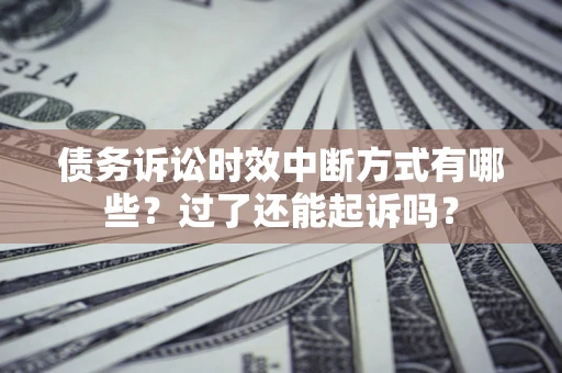 武汉债务诉讼时效中断方式有哪些？过了还能起诉吗？