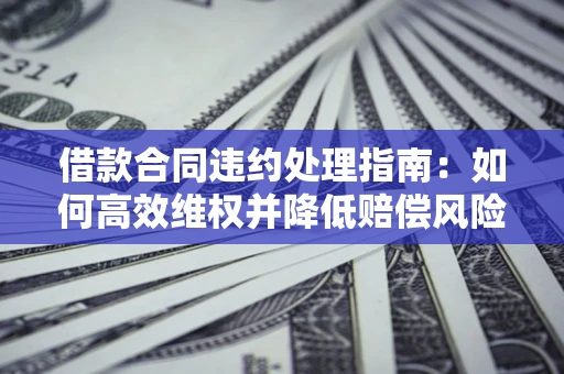 武汉借款合同违约处理指南：如何高效维权并降低赔偿风险？