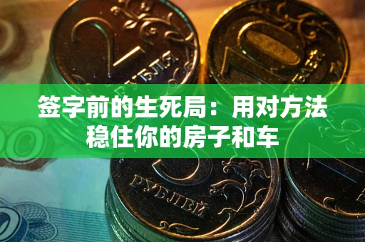 武汉签字前的生死局：用对方法稳住你的房子和车
