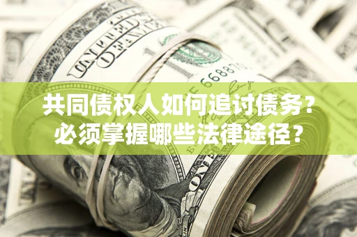 武汉共同债权人如何追讨债务？必须掌握哪些法律途径？