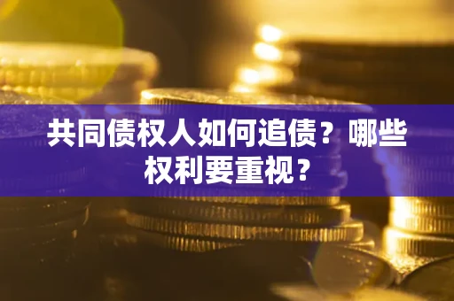 武汉共同债权人如何追债？哪些权利要重视？