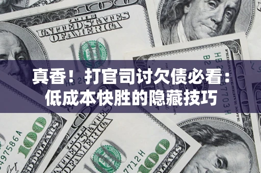 武汉真香！打官司讨欠债必看：低成本快胜的隐藏技巧
