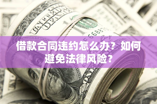 武汉借款合同违约怎么办？如何避免法律风险？
