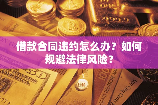 武汉借款合同违约怎么办？如何规避法律风险？